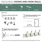 27 in. White Heavy Duty Hook Rack