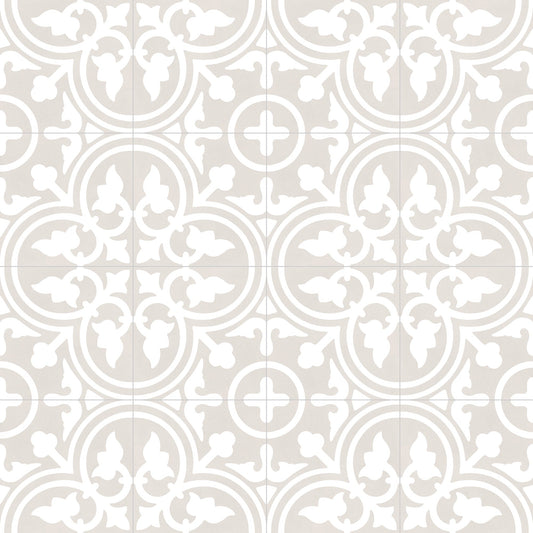 Annabelle Gray 8-in x 8-in Glazed Porcelain Encaustic Floor Tile (0.42-sq. ft/ Piece)