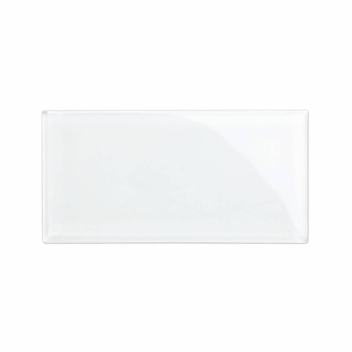 Giorbello (Sample) 6x12 Glass Subway Tiles Bright White 6-in x 12-in Glossy Glass Brick Subway Wall Tile
