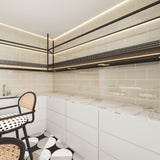 Giorbello Classic Premium Light Taupe 6-in x 12-in Glossy Glass Subway Wall Tile (5-sq. ft/ Carton)