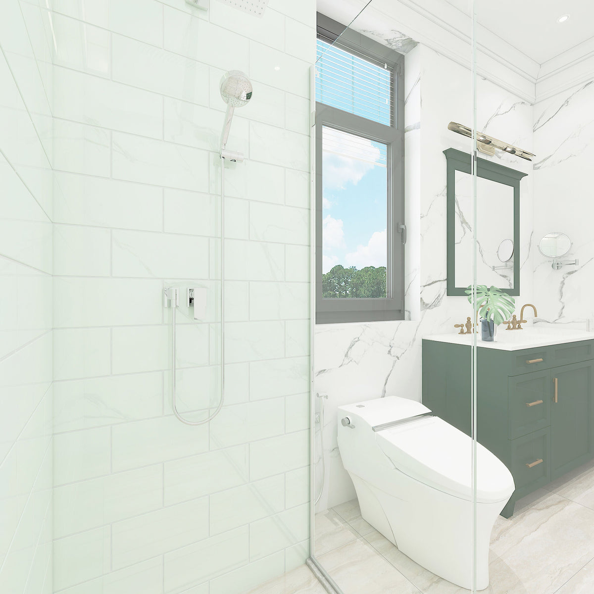 Giorbello Classic Premium Dove White 6-in x 12-in Glossy Glass Subway Wall Tile (5-sq. ft/ Carton)