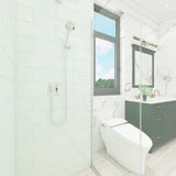 Giorbello Classic Premium Dove White 6-in x 12-in Glossy Glass Subway Wall Tile (5-sq. ft/ Carton)