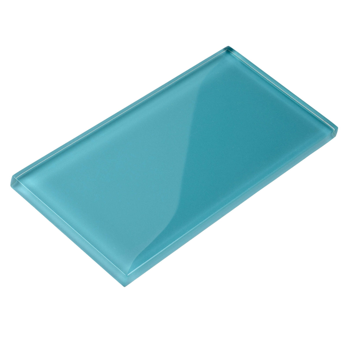 Apollo Tile (Sample) Blue 3-in x 6-in Polished Glass Brick Subway Floor and Wall Tile