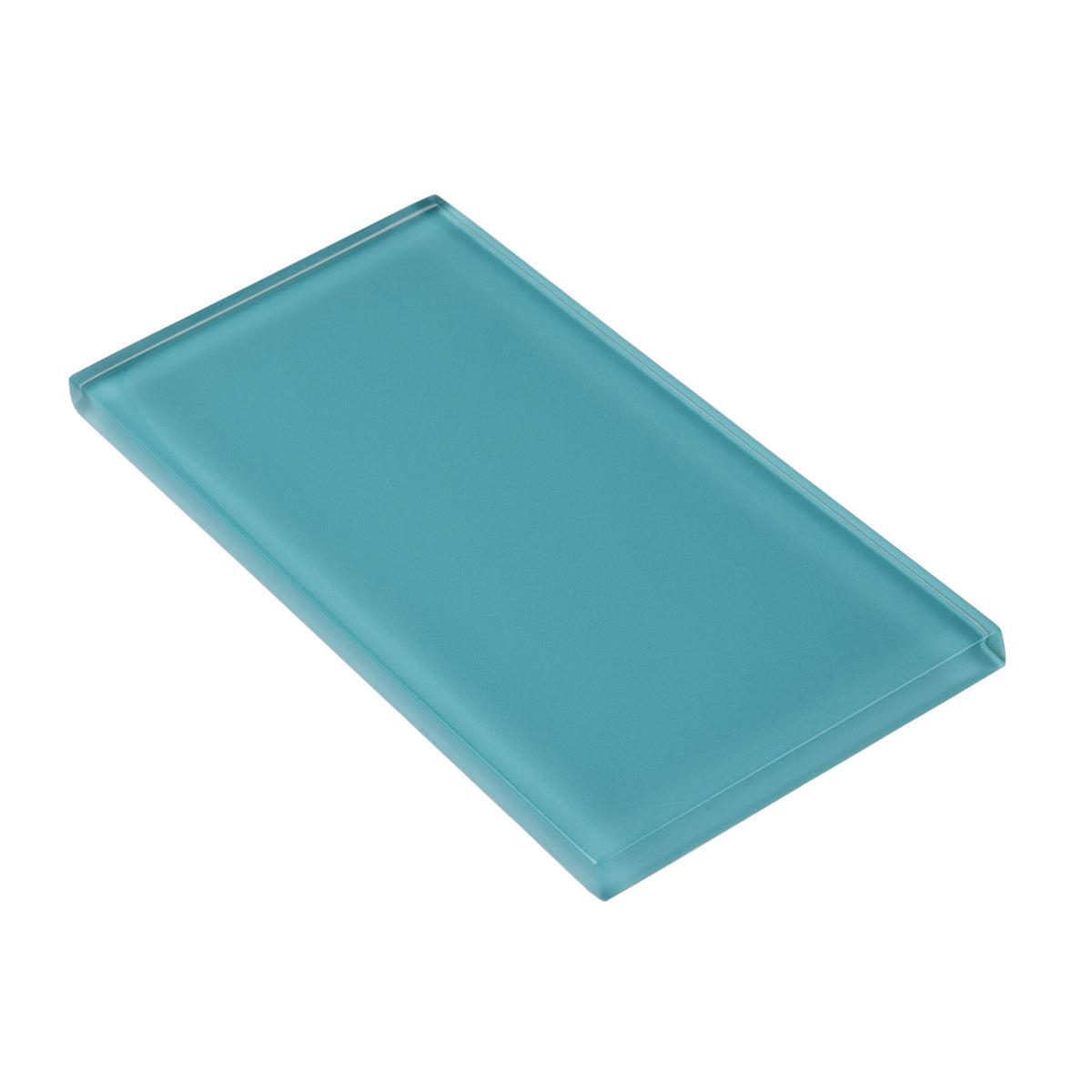 Apollo Tile (Sample) Blue 3-in x 6-in Polished Glass Brick Subway Floor and Wall Tile