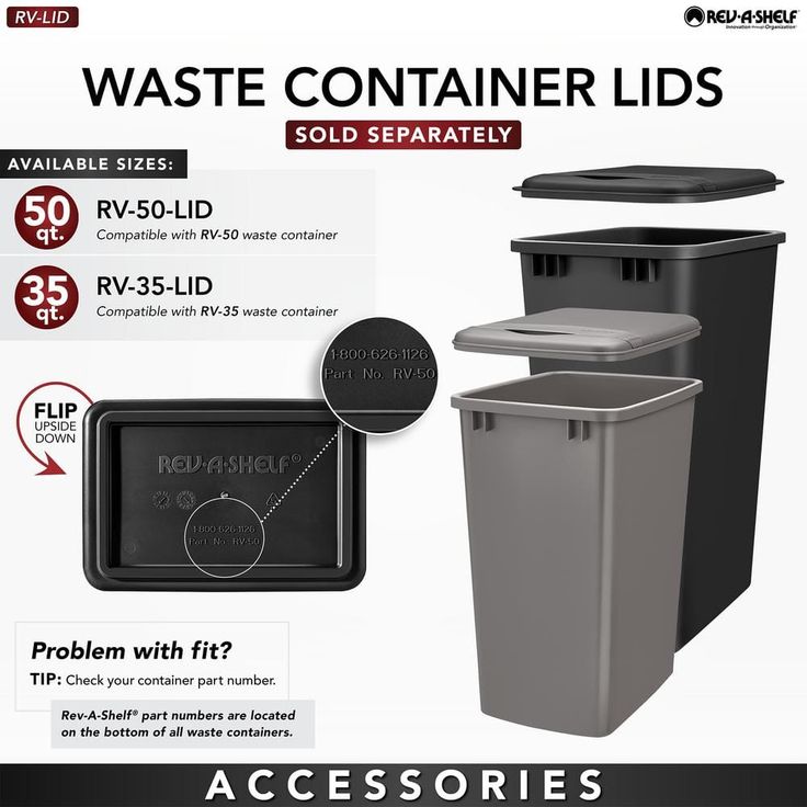Rev-A-Shelf 50-Quart Plastic Soft Close Pull Out Trash Can