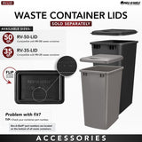 Rev-A-Shelf 50-Quart Plastic Soft Close Pull Out Trash Can