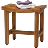 Patented 18 in. Sumba Lotus Teak Shower Bench - Super Arbor
