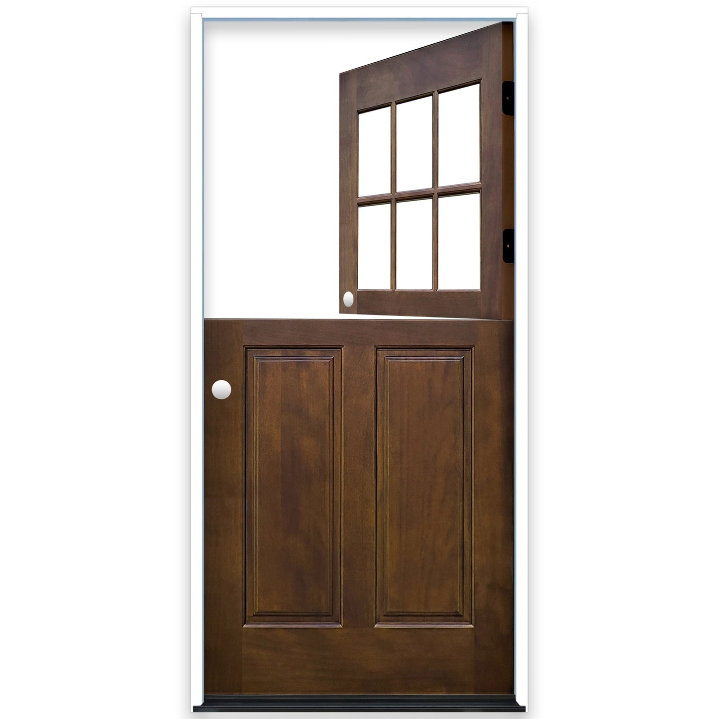 Creative Entryways Craftsman Espresso Stained Wood Dutch Door - 36 x 80 in.