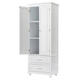 ModernLuxe 15.7-in W x 62.5-in H Wood Composite White Wall-mount Utility Storage Cabinet