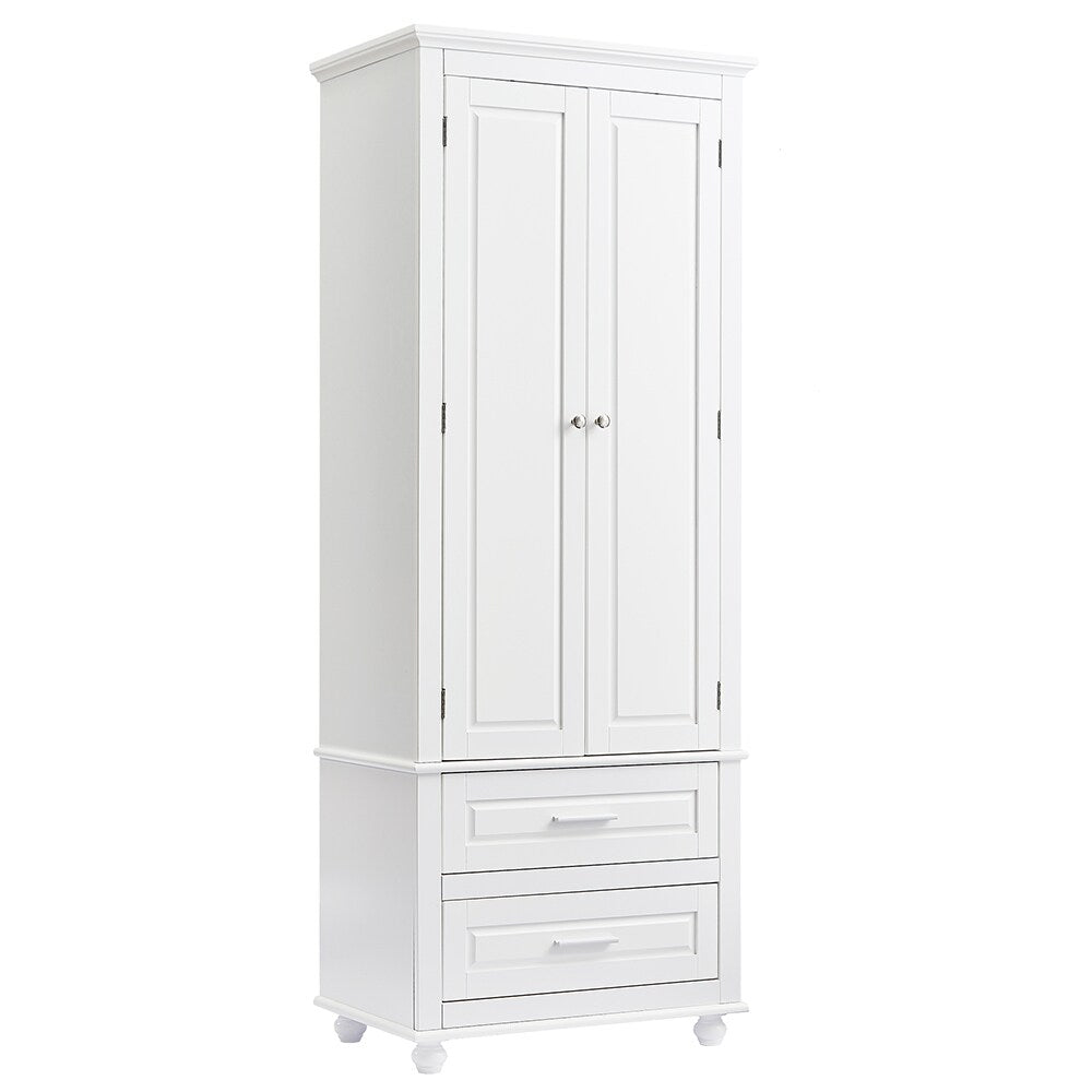 ModernLuxe 15.7-in W x 62.5-in H Wood Composite White Wall-mount Utility Storage Cabinet