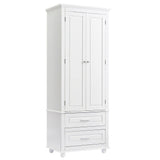 ModernLuxe 15.7-in W x 62.5-in H Wood Composite White Wall-mount Utility Storage Cabinet