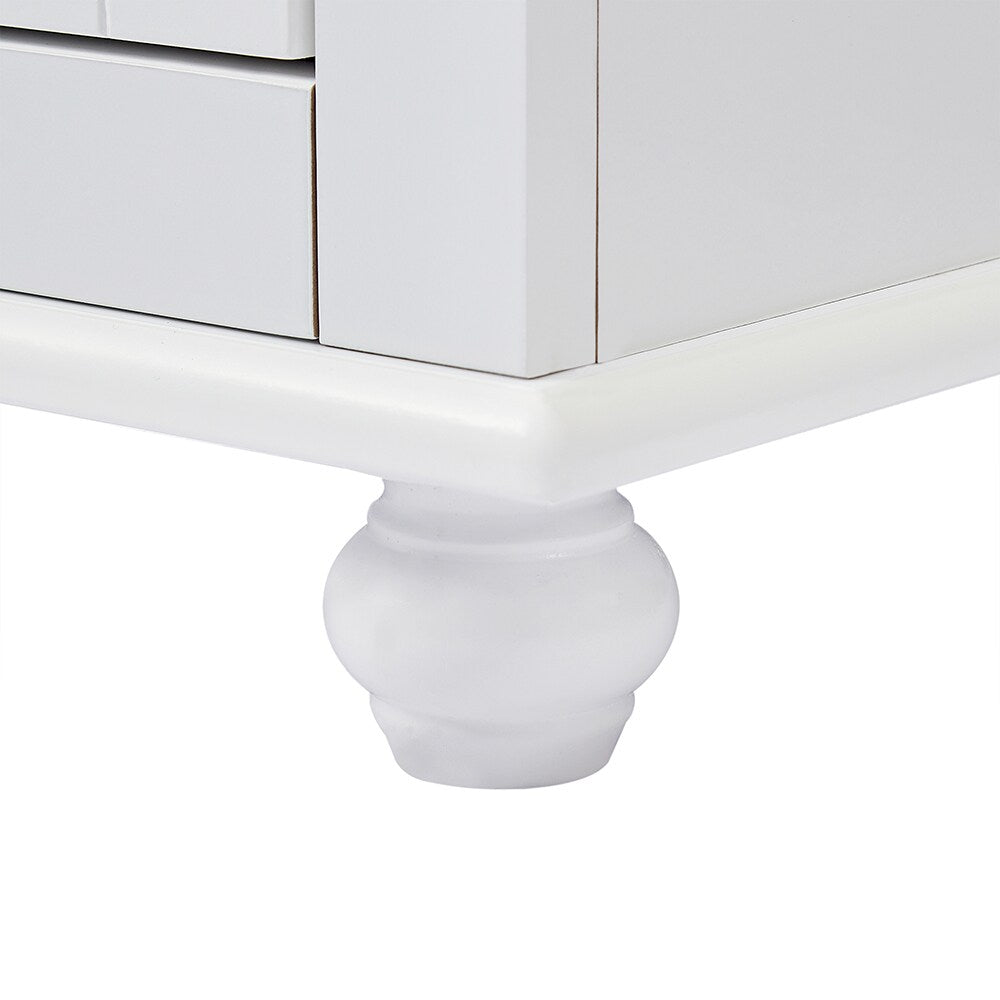 ModernLuxe 15.7-in W x 62.5-in H Wood Composite White Wall-mount Utility Storage Cabinet