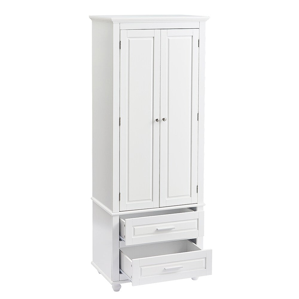 ModernLuxe 15.7-in W x 62.5-in H Wood Composite White Wall-mount Utility Storage Cabinet