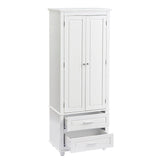 ModernLuxe 15.7-in W x 62.5-in H Wood Composite White Wall-mount Utility Storage Cabinet