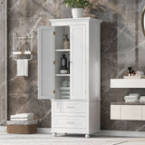 ModernLuxe 15.7-in W x 62.5-in H Wood Composite White Wall-mount Utility Storage Cabinet