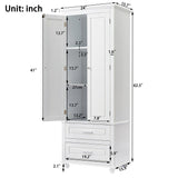 ModernLuxe 15.7-in W x 62.5-in H Wood Composite White Wall-mount Utility Storage Cabinet
