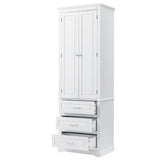 ModernLuxe 15.7-in W x 70-in H Wood Composite White Wall-mount Utility Storage Cabinet