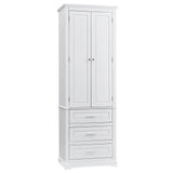 ModernLuxe 15.7-in W x 70-in H Wood Composite White Wall-mount Utility Storage Cabinet