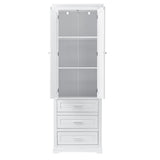 ModernLuxe 15.7-in W x 70-in H Wood Composite White Wall-mount Utility Storage Cabinet