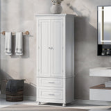 ModernLuxe 15.7-in W x 62.5-in H Wood Composite White Wall-mount Utility Storage Cabinet