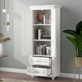 ModernLuxe 15.7-in W x 62.5-in H Wood Composite White Wall-mount Utility Storage Cabinet