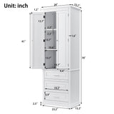 ModernLuxe 15.7-in W x 70-in H Wood Composite White Wall-mount Utility Storage Cabinet