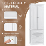 ModernLuxe 15.7-in W x 70-in H Wood Composite White Wall-mount Utility Storage Cabinet