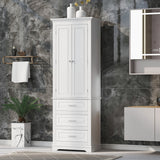 ModernLuxe 15.7-in W x 70-in H Wood Composite White Wall-mount Utility Storage Cabinet