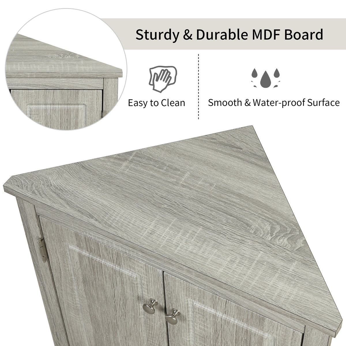 ModernLuxe 17.2-in W x 31.5-in H Wood Composite Oak Wall-mount Utility Storage Cabinet