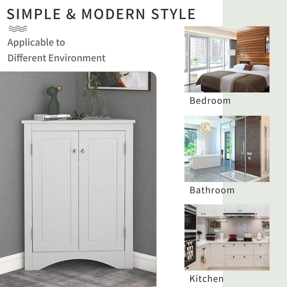 ModernLuxe 17.2-in W x 31.5-in H Wood Composite White Wall-mount Utility Storage Cabinet