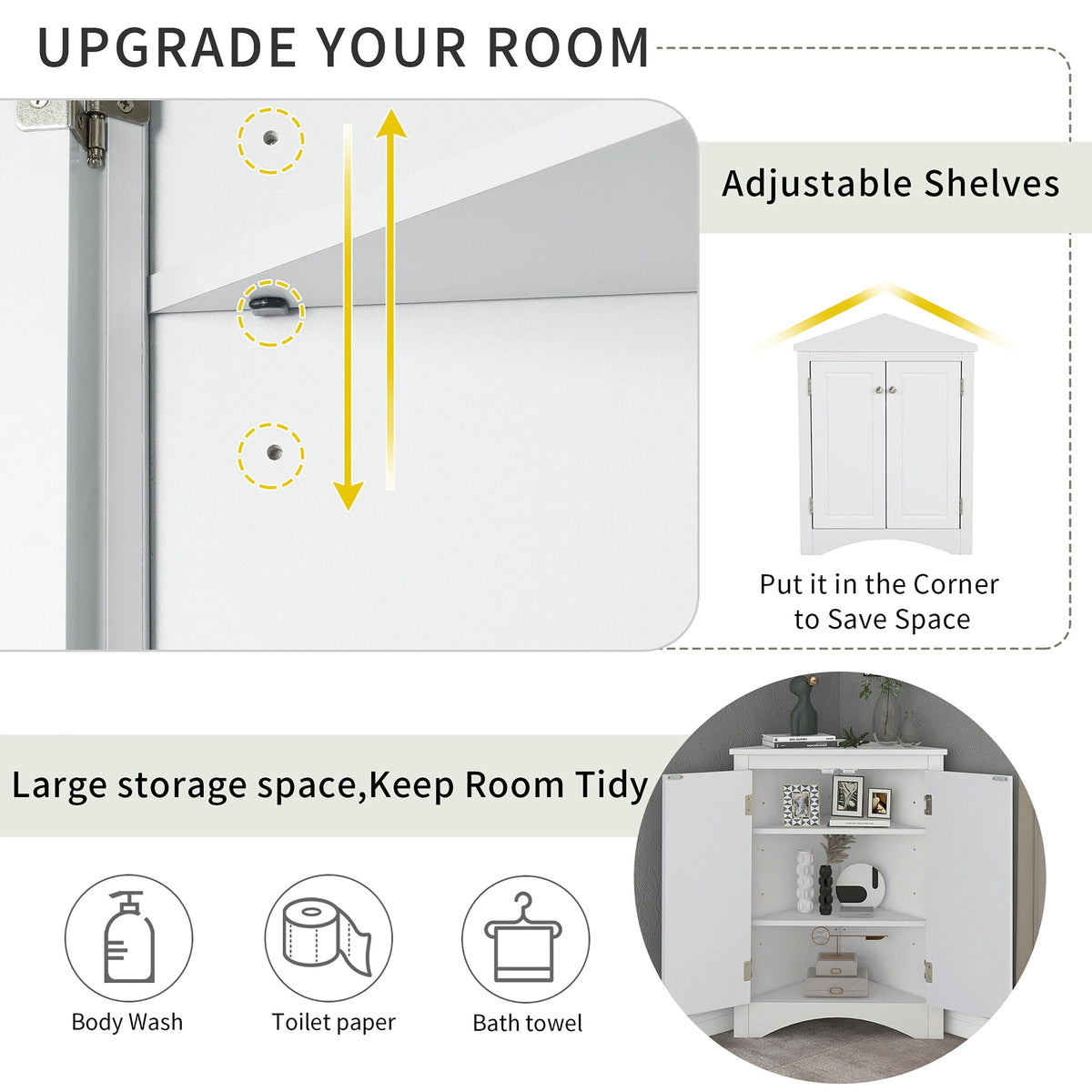 ModernLuxe 17.2-in W x 31.5-in H Wood Composite White Wall-mount Utility Storage Cabinet