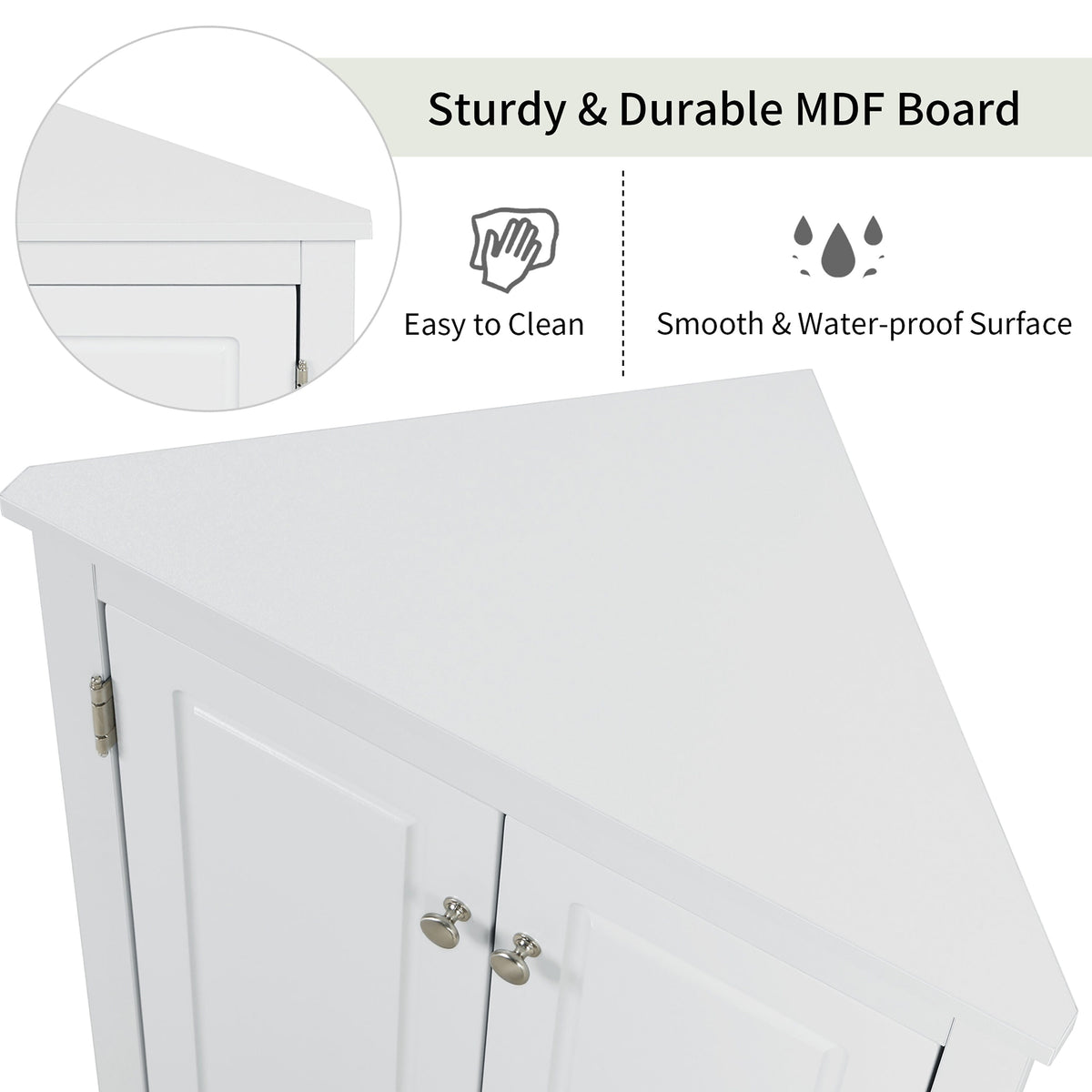 ModernLuxe 17.2-in W x 31.5-in H Wood Composite White Wall-mount Utility Storage Cabinet