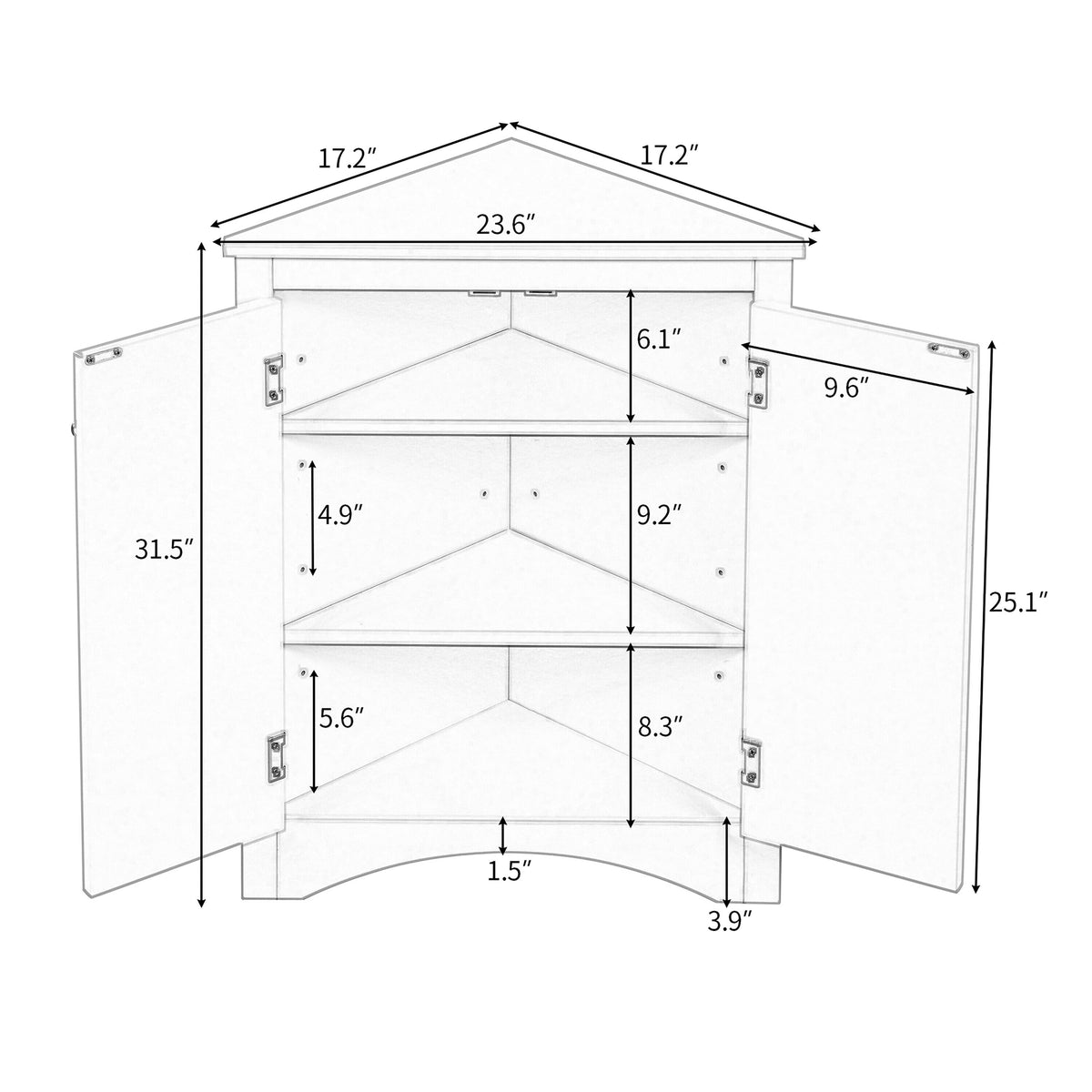 ModernLuxe 17.2-in W x 31.5-in H Wood Composite White Wall-mount Utility Storage Cabinet
