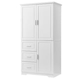 ModernLuxe 19.6-in W x 62.2-in H Wood Composite White Wall-mount Utility Storage Cabinet