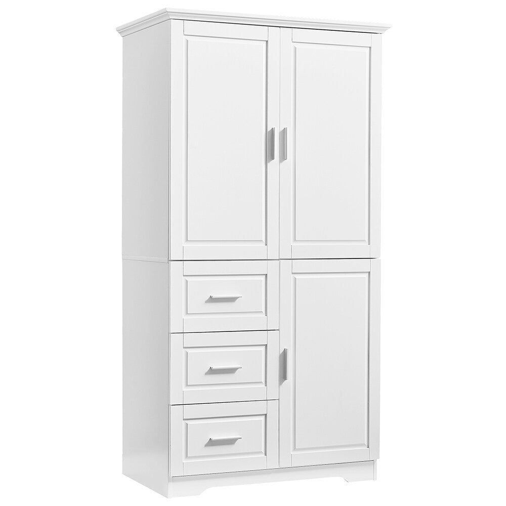 ModernLuxe 19.6-in W x 62.2-in H Wood Composite White Wall-mount Utility Storage Cabinet