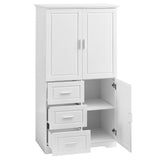 ModernLuxe 19.6-in W x 62.2-in H Wood Composite White Wall-mount Utility Storage Cabinet