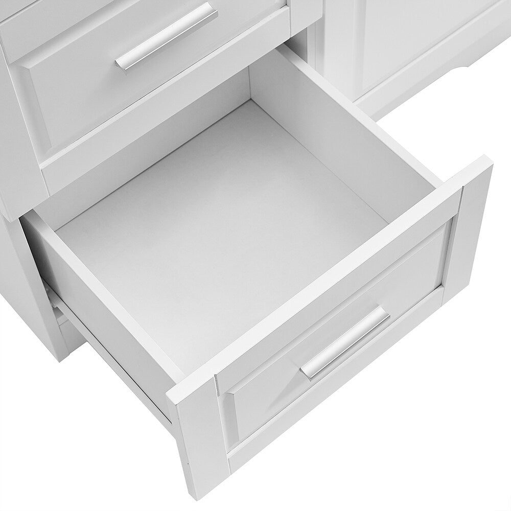 ModernLuxe 19.6-in W x 62.2-in H Wood Composite White Wall-mount Utility Storage Cabinet