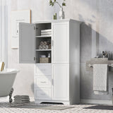 ModernLuxe 19.6-in W x 62.2-in H Wood Composite White Wall-mount Utility Storage Cabinet
