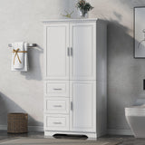 ModernLuxe 19.6-in W x 62.2-in H Wood Composite White Wall-mount Utility Storage Cabinet