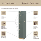 allen + roth Galway 15-in W x 84-in H x 24-in D Sage Pantry Fully Assembled Cabinet (Flat Panel Shaker Door Style)