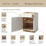 allen + roth Aveley 21-in W x 34.5-in H x 24-in D Linen 1-Drawer Base Fully Assembled Cabinet (Flat Panel Shaker Style)