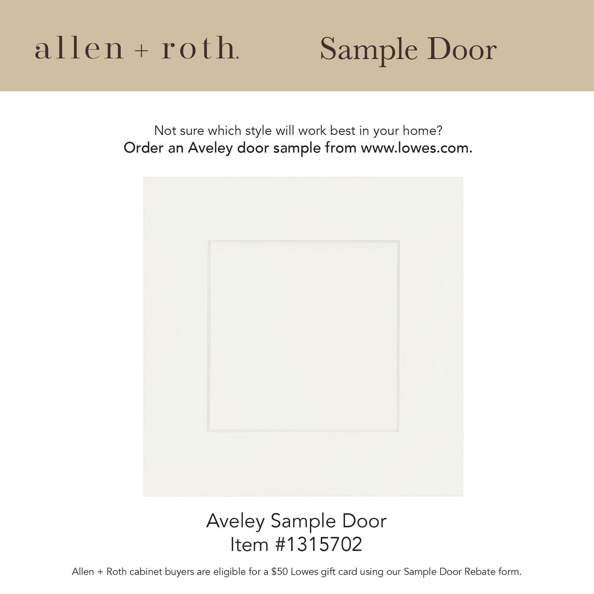allen + roth Aveley 15-in W x 34.5-in H x 24-in D Linen 1-Drawer Base Fully Assembled Cabinet (Flat Panel Shaker Style)