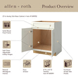 allen + roth Aveley 27-in W x 34.5-in H x 24-in D Linen Sink Base Fully Assembled Cabinet (Flat Panel Shaker Style)