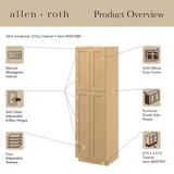 allen + roth Innsbrook 24-in W x 84-in H x 24-in D Rye Pantry Fully Assembled Cabinet (Flat Panel Shaker Door Style)