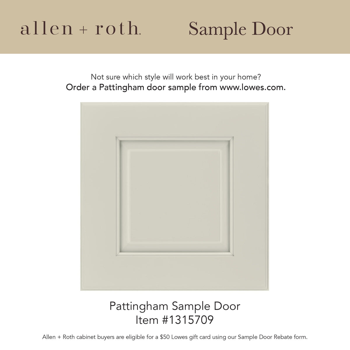 allen + roth Pattingham 27-in W x 34.5-in H x 24-in D Harbor 1-Drawer Base Fully Assembled Cabinet (Raised Panel Slab Door Style)