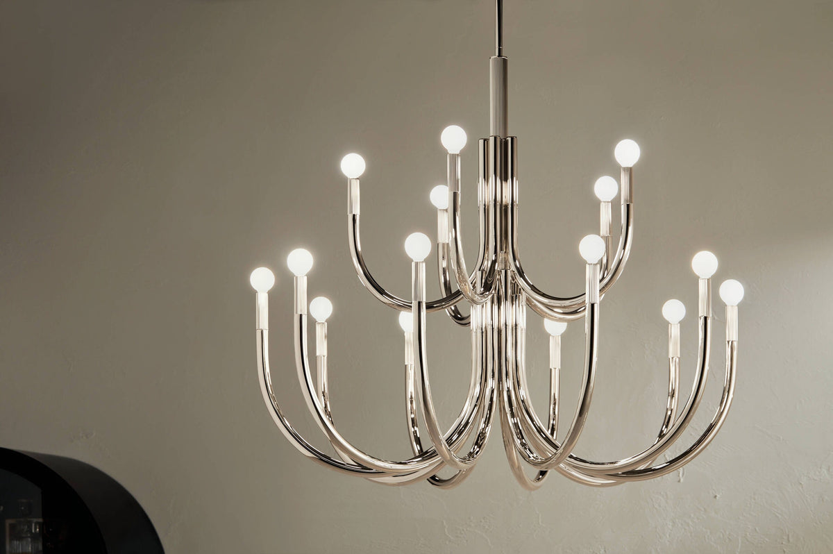 Kichler Odensa 15-Light Polished Nickel Modern/Contemporary Chandelier