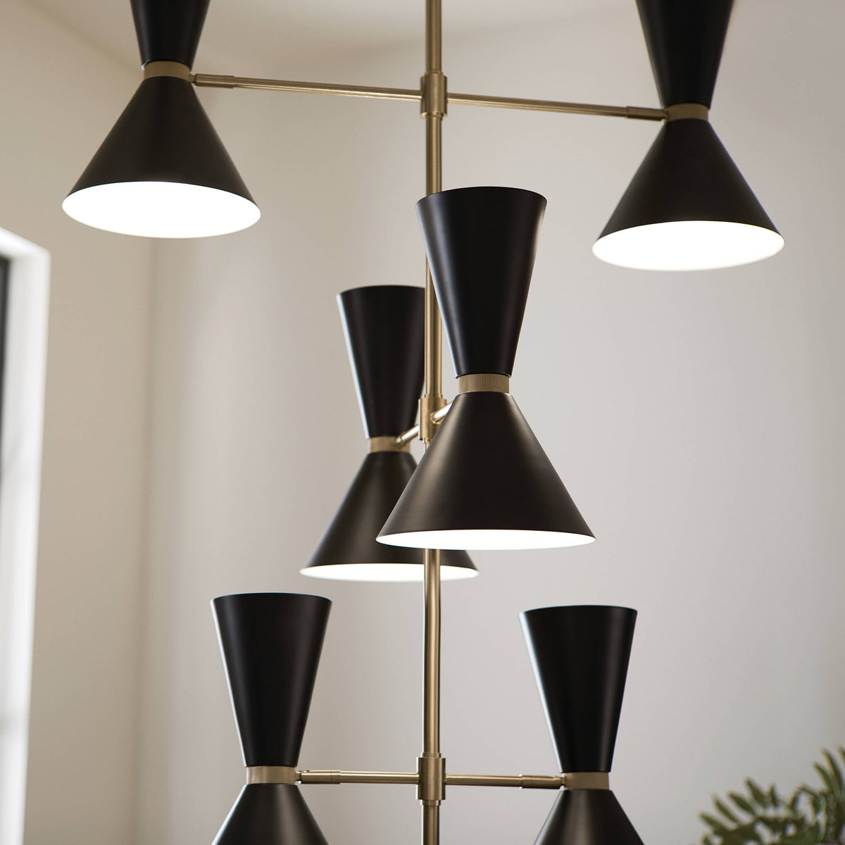 Kichler Phix 12-Light Gold Mid-century Chandelier