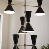 Kichler Phix 12-Light Gold Mid-century Chandelier