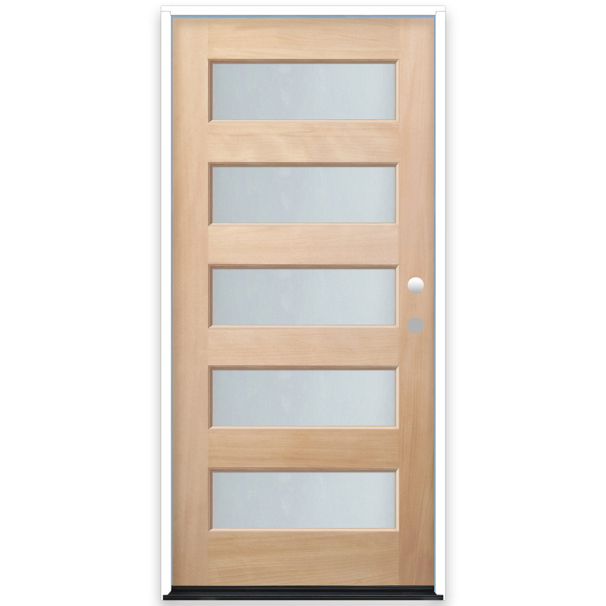 Creative Entryways 36" x 80" Full Lite Mahogany Front Door with Frosted Glass