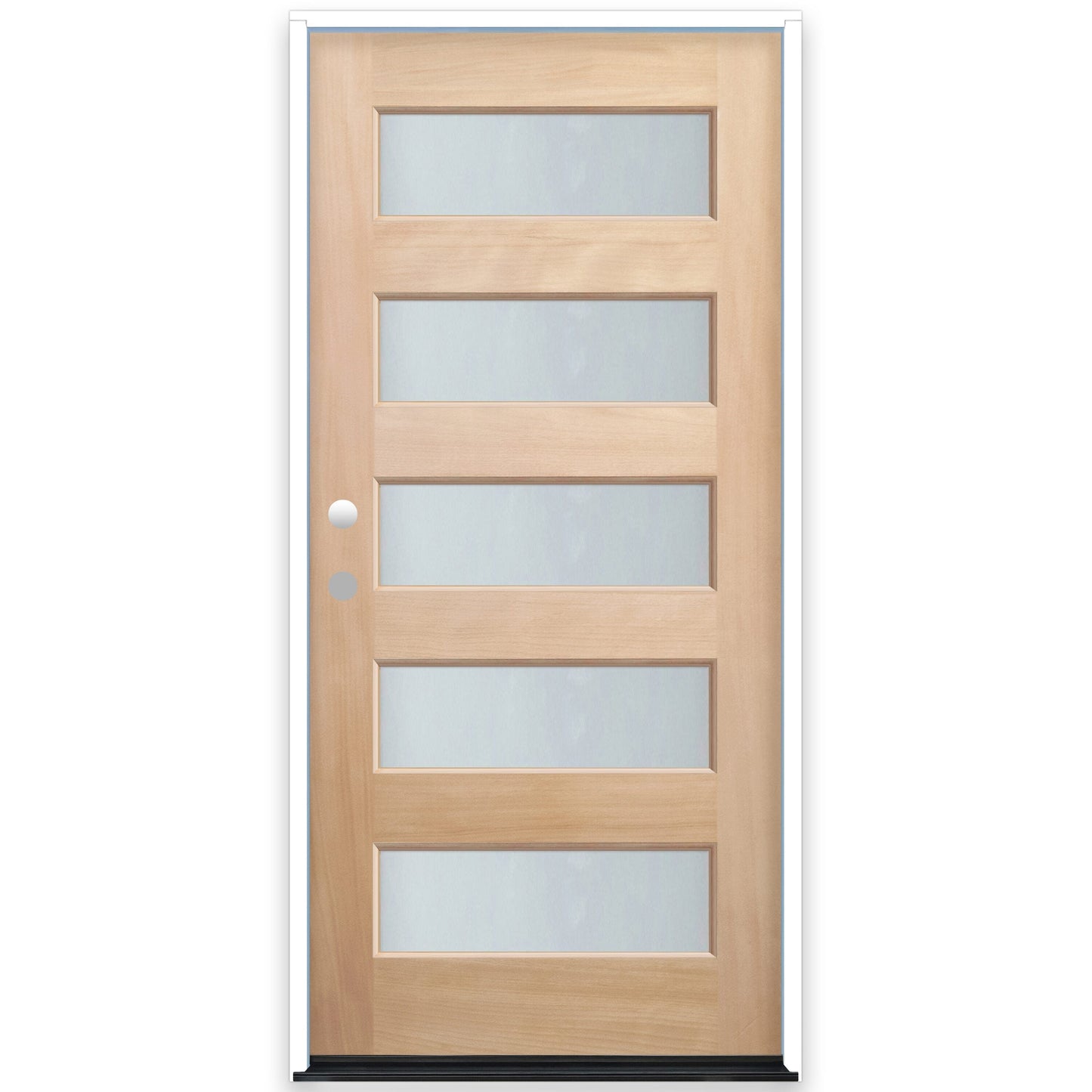 Creative Entryways 36-in x 80-in Unfinished Mahogany Front Door with Frosted Glass